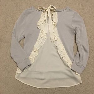Chelsea28 Ruffle Back Sweatshirt (xs)